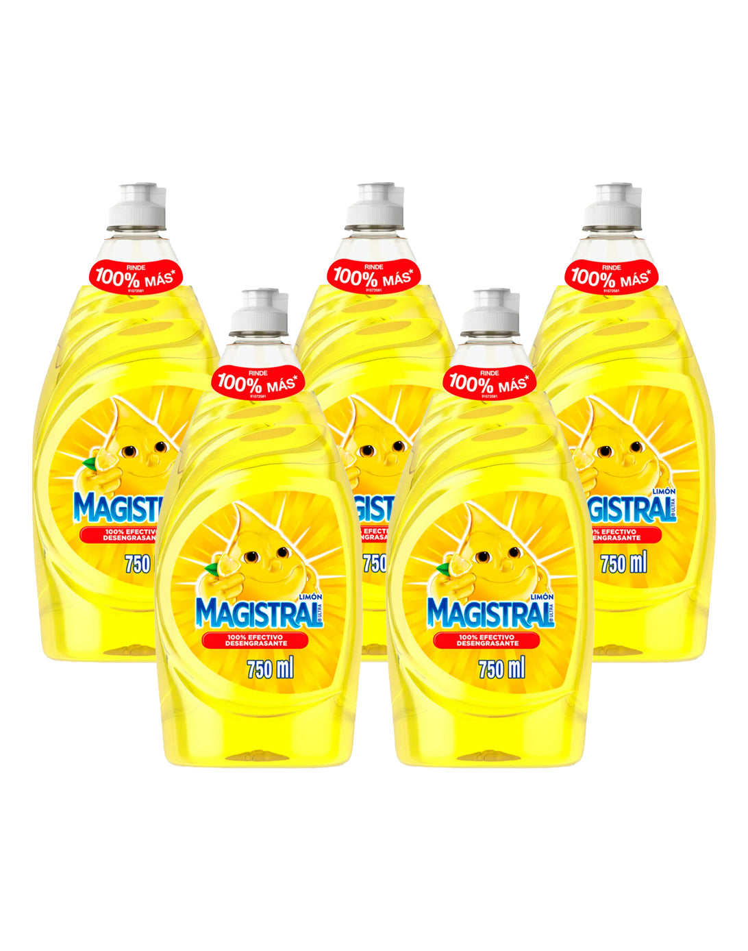 Magistral Lavaloza Ultra Desengrasante Limón 5 x 750 cc - Puntolimpieza